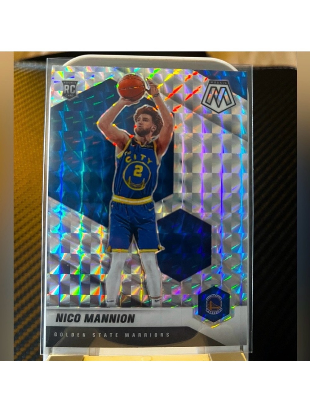 Nico Mannion Golden State Warriors 2021 Panini REACTIVE BLUE Rookie NBA Card